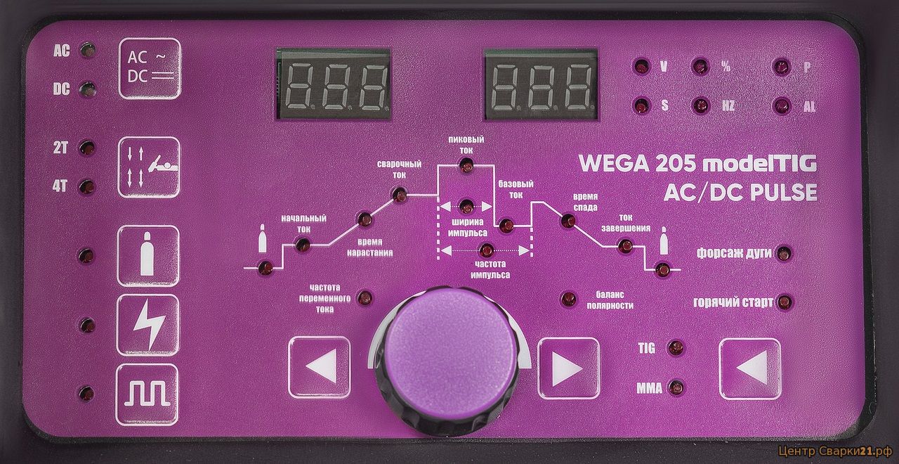 Установка аргонодуговой сварки WEGA 205 modelTIG AC/DC TIG PULSE